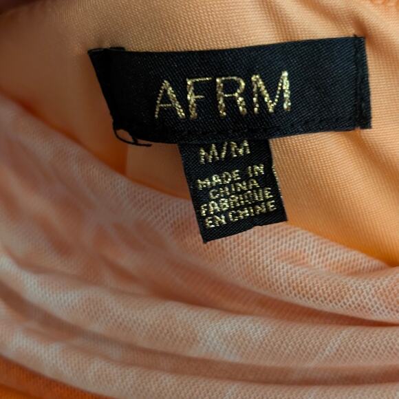 AFRM Holden One-Shoulder Dress Women's Asymmetric Neck Snake Bloom Size M - Picture 5 of 11